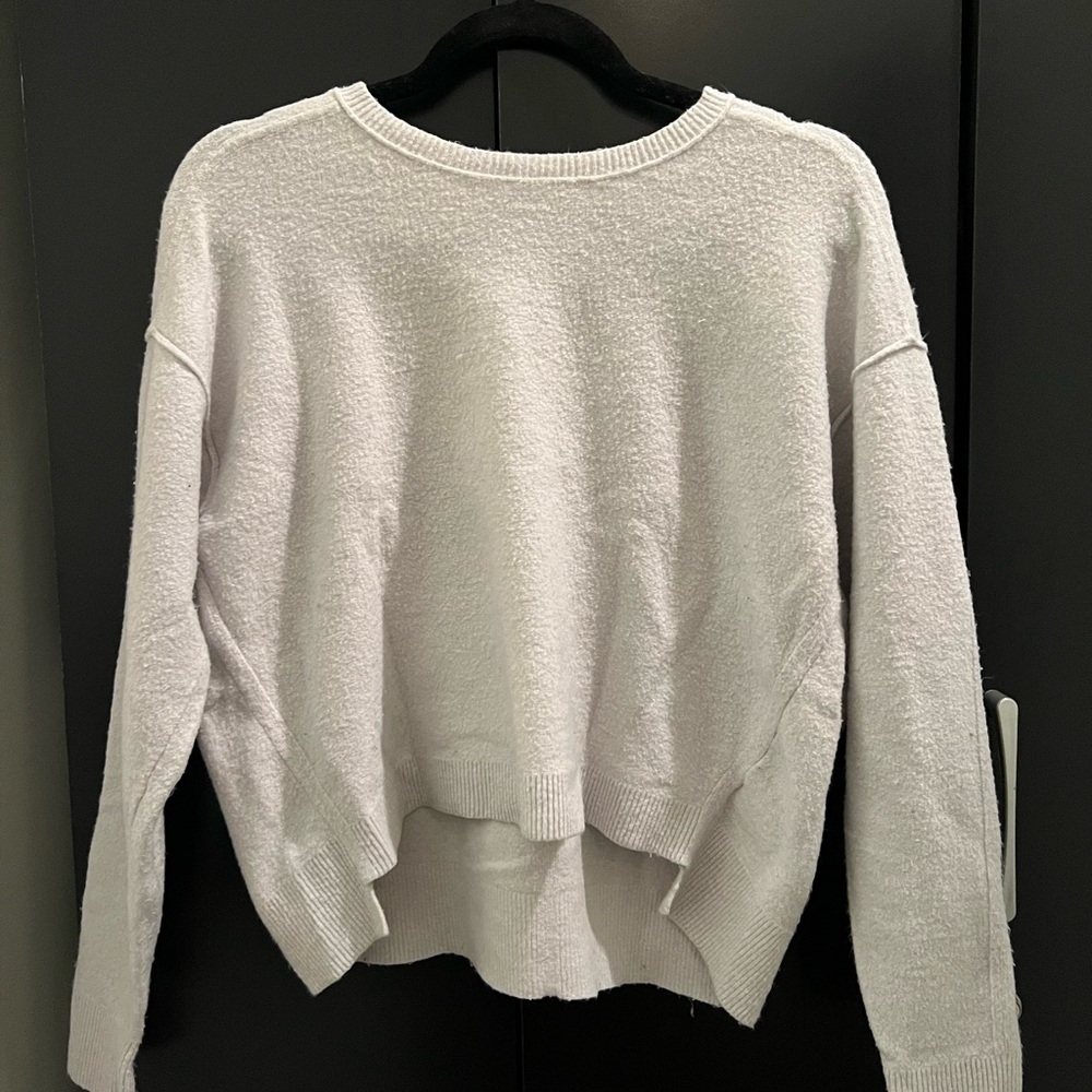 Free People Cream Crew Neck Sweater